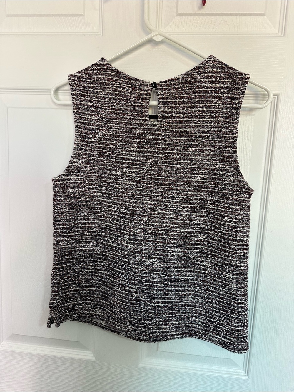 Banana Republic Marled Sleeveless Knit Tank - Black & White - Picture 2 of 7
